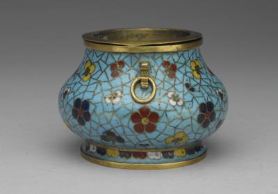 图片[3]-Incense burner from the set of five altar pieces with plum-blossom decoration in cloisonne enamels, Qing dynasty, Kangxi reign (1662-1722)-China Archive